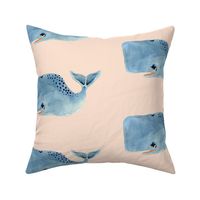 Whale on Pink Background