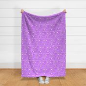 Personalised Name Fabric - Party Purple Daisies
