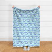 Personalised Fabric - Turquoise and Blue