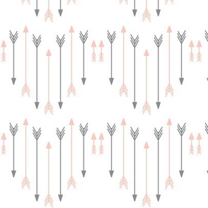 Blush Grey Heart Arrows