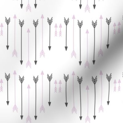 Lavender Grey Heart arrows