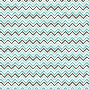 {everyday} chevron teal blue brown