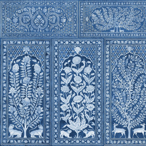 Nonsuch Palace Wood Panels ~ Blue & White