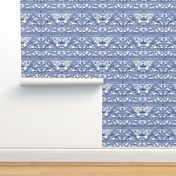 Parrot Damask ~ Border Strip ~ Willow Ware Blue & White