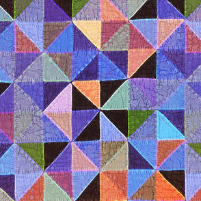 happy geometry cheater quilt