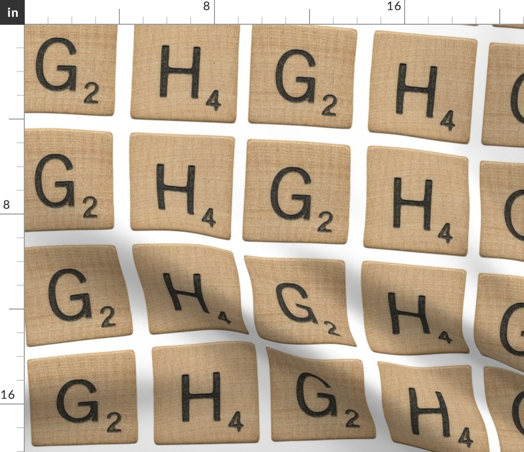 Scrabble Letters G & H