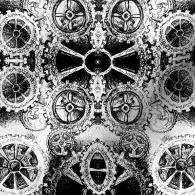 Ink Scratch Gears Mirrored