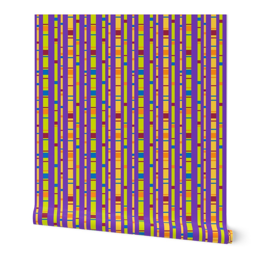 Confetti Stripes on Purple