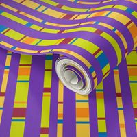 Confetti Stripes on Purple