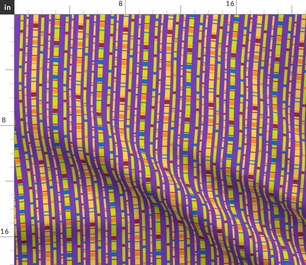 Confetti Stripes on Purple