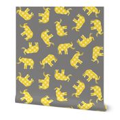 Yellow Polka Elephant