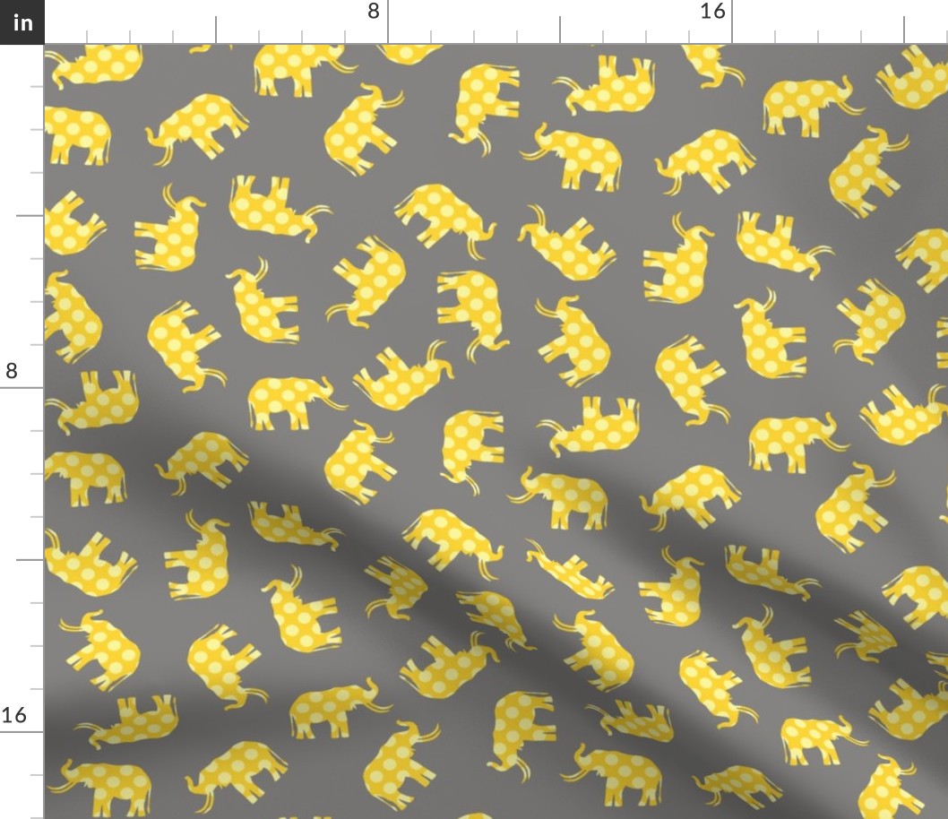 Yellow Polka Elephant