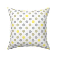 Polka Dot Charm yellow and gray