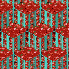 Isometric Strawberry Pints