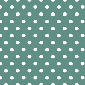 Sea Sky Green-Blue with White Polkadot 