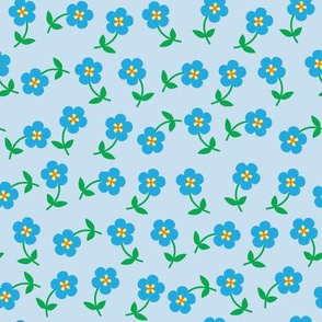 Easy flowers blue
