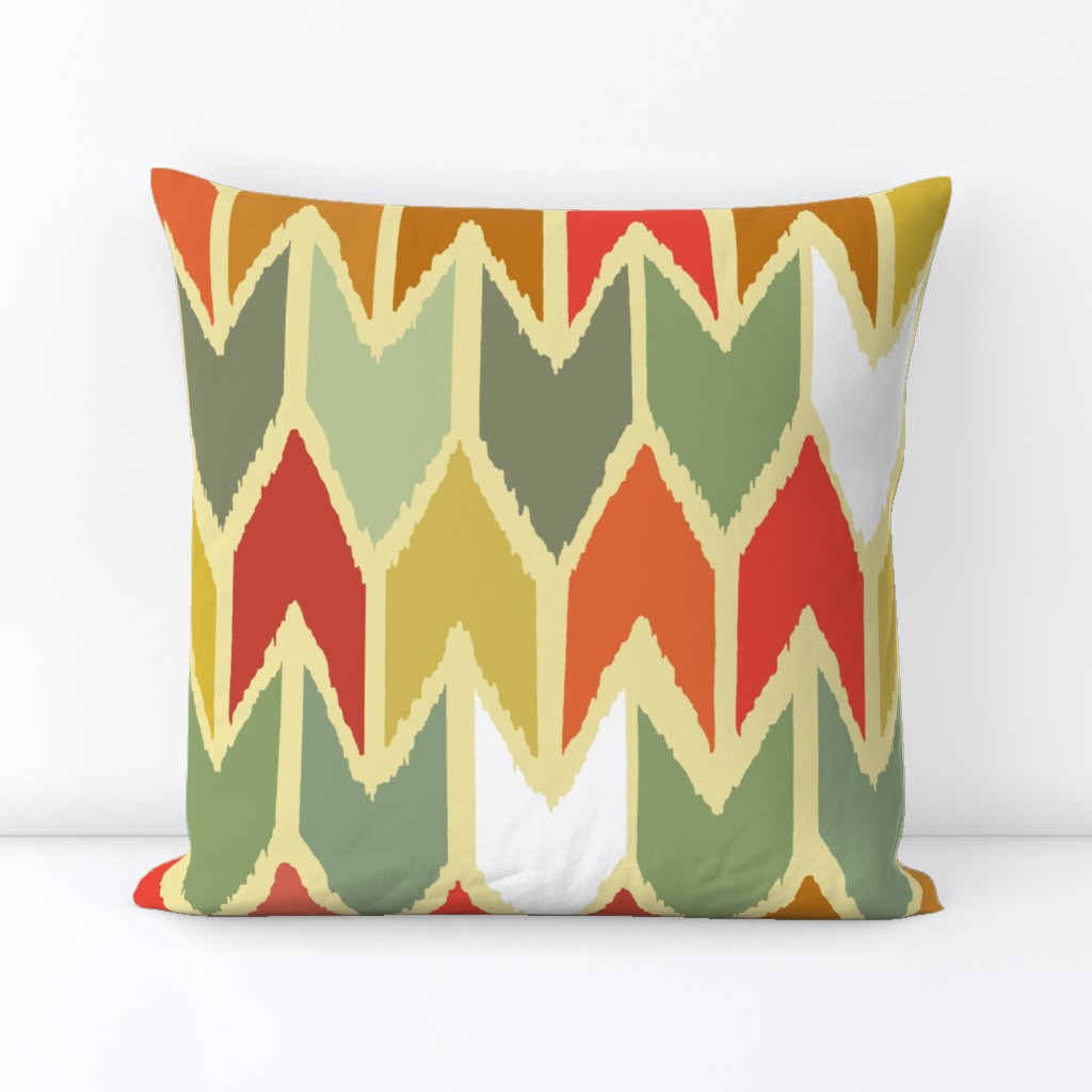 warm beach house ikat chevron large