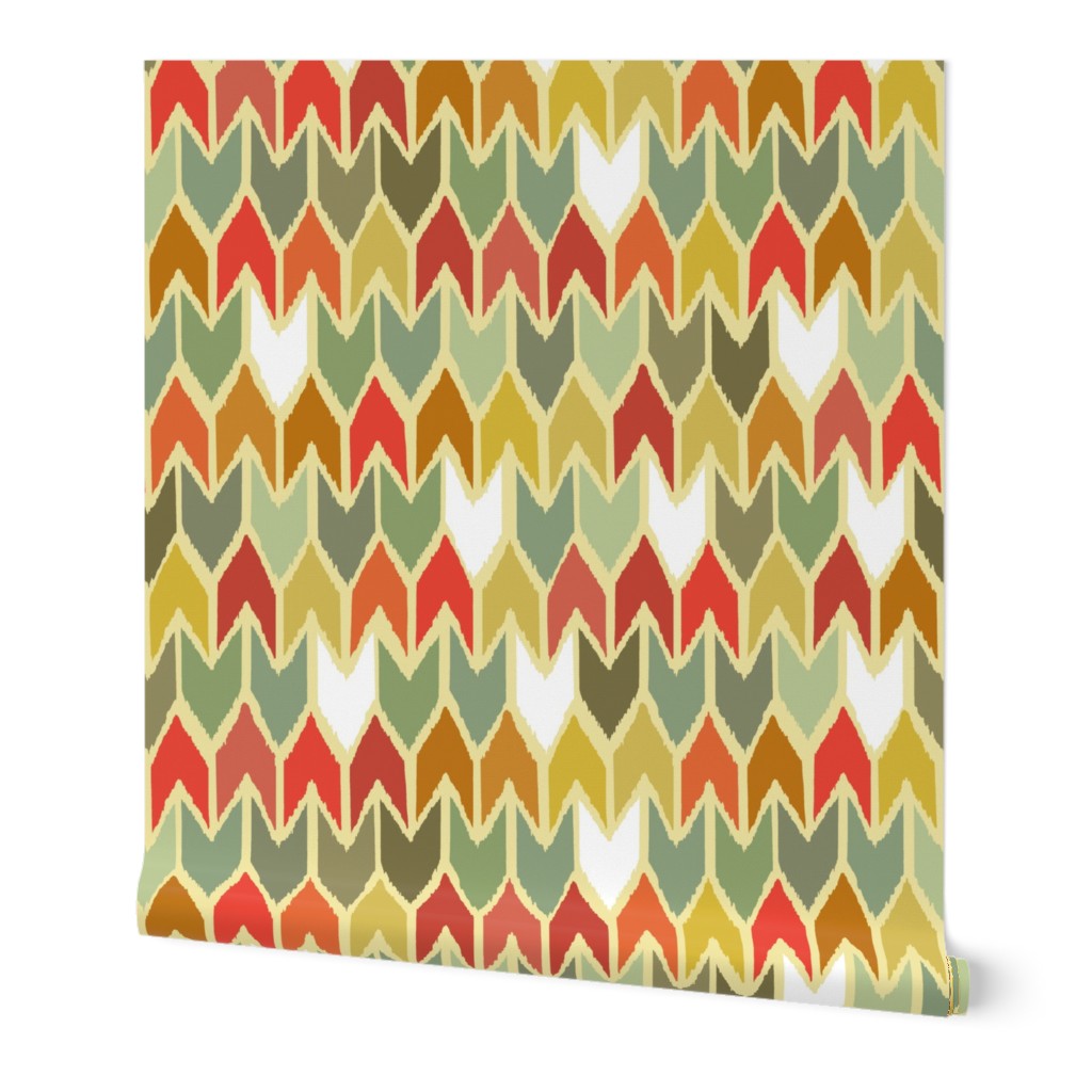 warm beach house ikat chevron large