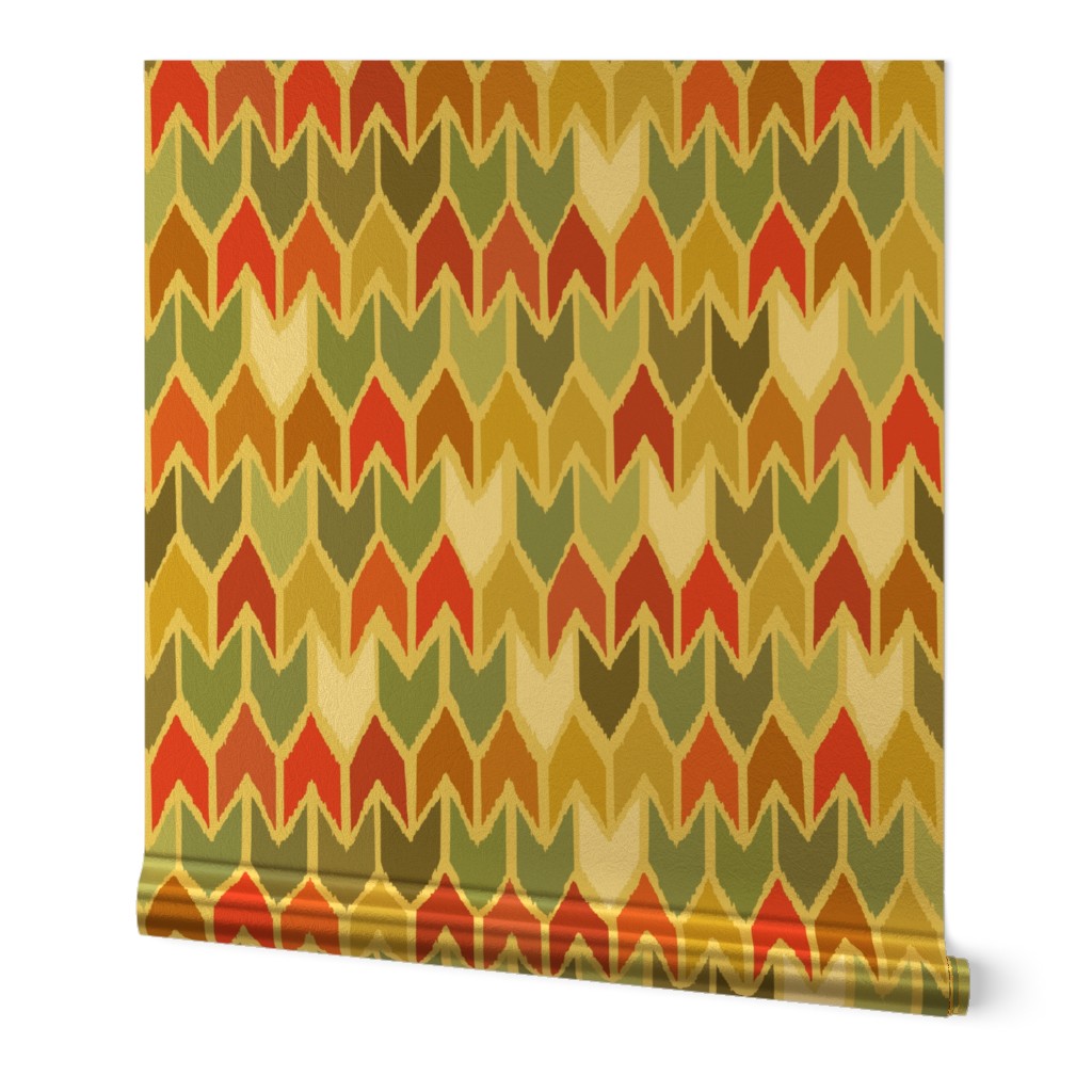 warm beach house ikat chevron large