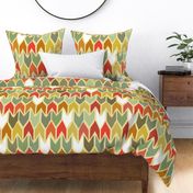 warm beach house ikat chevron large