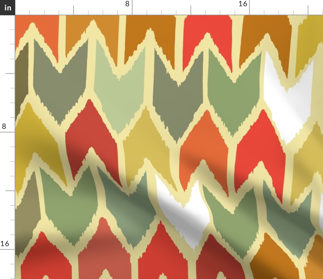 warm beach house ikat chevron large