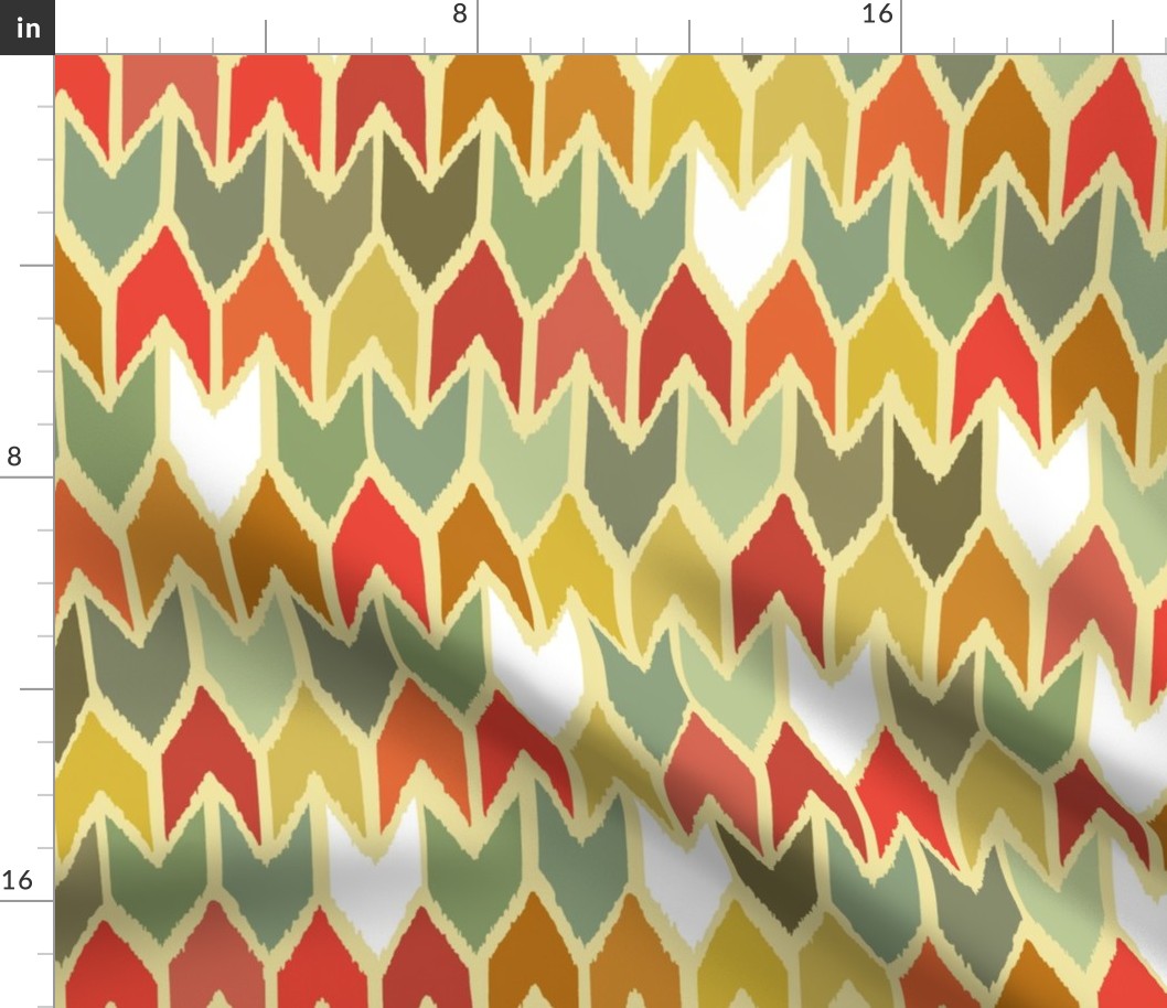 warm beach house ikat chevron small