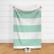 mint green stripes HUGE 12"