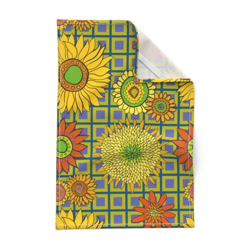 sunflower_fabric_chartreuse-blue-purple