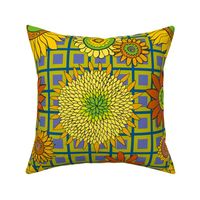 sunflower_fabric_chartreuse-blue-purple