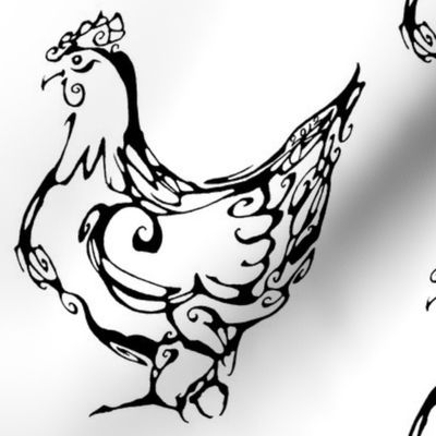 Inkblot French Hen