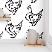 Inkblot French Hen