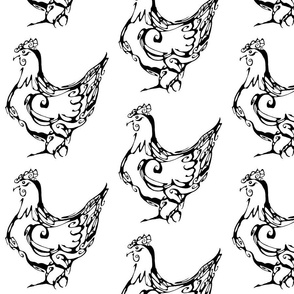 Inkblot French Hen