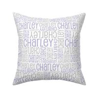 Personalised Fabric - Lt Purple and Grey