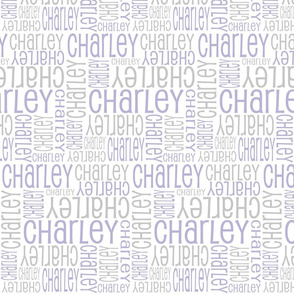Personalised Fabric - Lt Purple and Grey