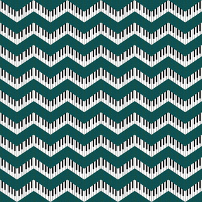 Piano Chevron on Dark Teal