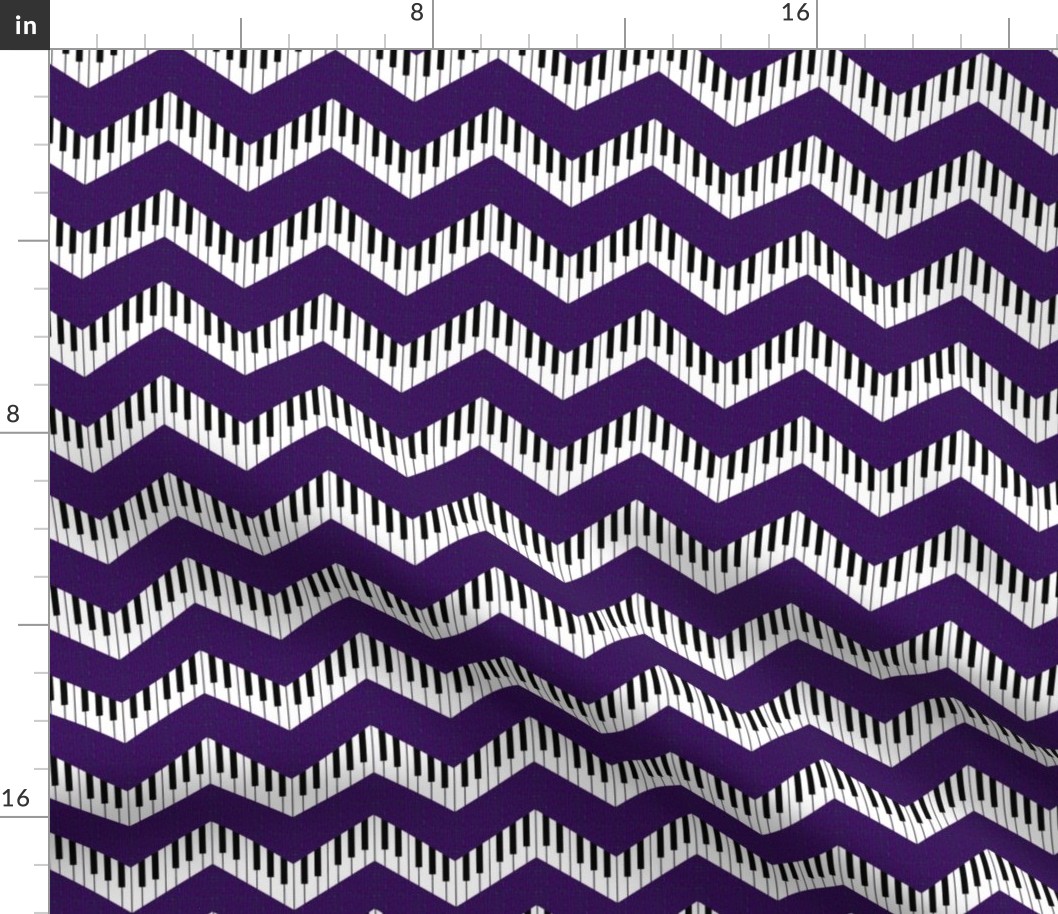 Piano Chevron on Dark Violet