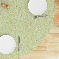 Regency Floral Vine Coral & Green