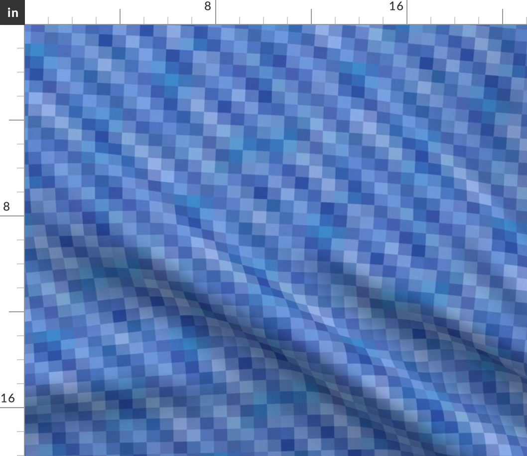 rippling blue squares