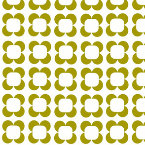 Retro Petals in pea green 