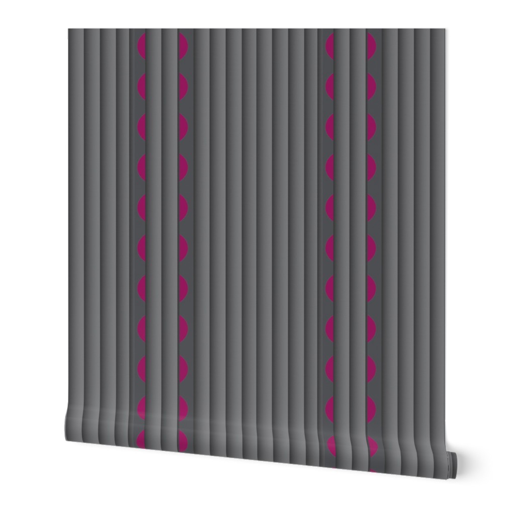 Gray Pleats (Vertical) with Sliced Cranberries