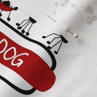  Antics Hot Dog tea towel