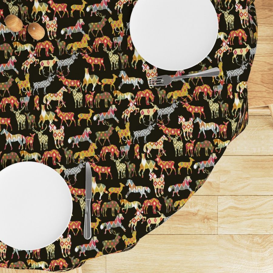 deer horse ikat party