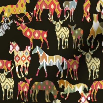 deer horse ikat party