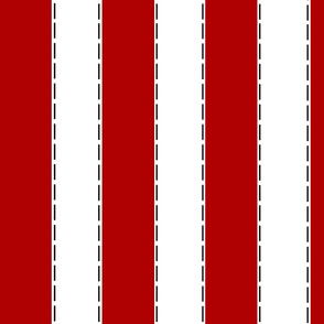 Red White / stitched stripe