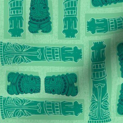 Mid-Century Tiki Gods GREEN