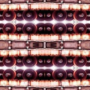 Rusted Freight on a flat train car