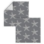 Seastar, white on grey 