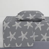 Seastar, white on grey 