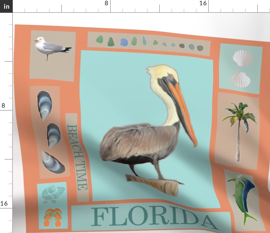 Florida Pelican Motif