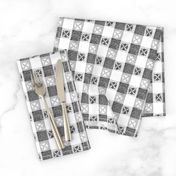 Hand Drawn Gingham Vintage Tablecloth